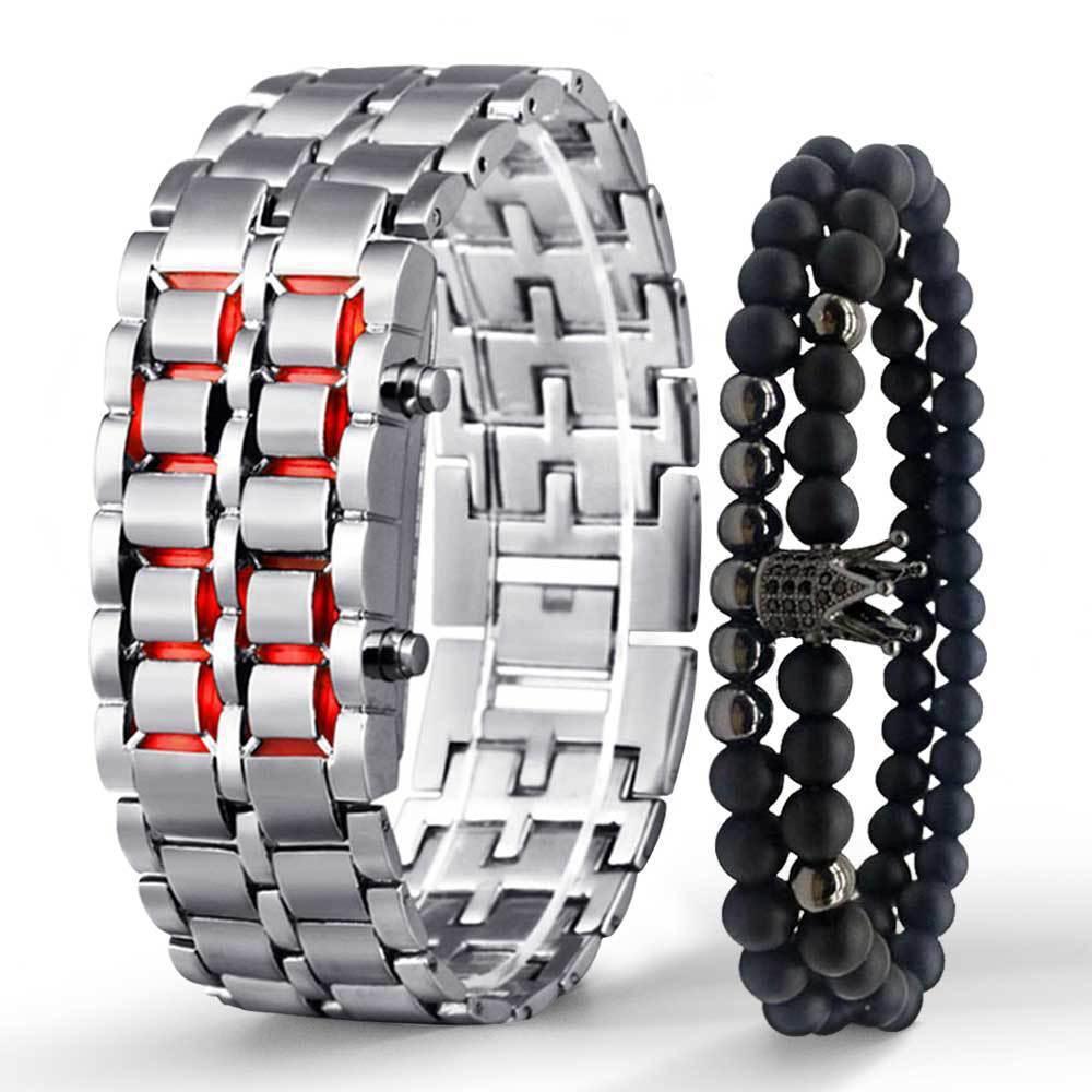 LumiGlow LED Bracelet Watch – Digital Chain Watch for Men & Women