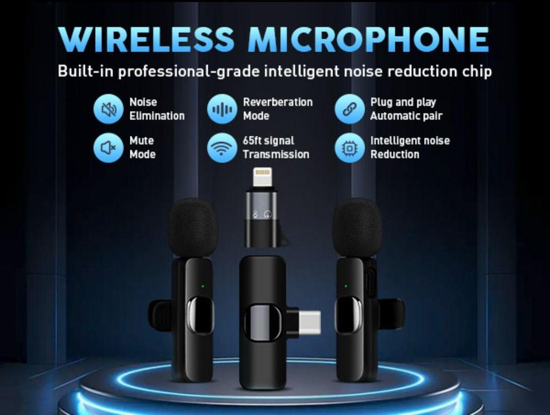 K9 Wireless Microphone with Noise Cancellation&YouTube & Vlogging & for Online Meetings & Content Creation