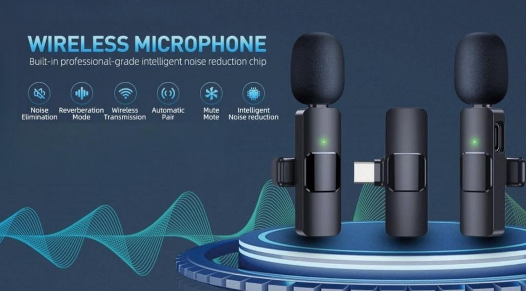 K9 Wireless Microphone with Noise Cancellation&YouTube & Vlogging & for Online Meetings & Content Creation