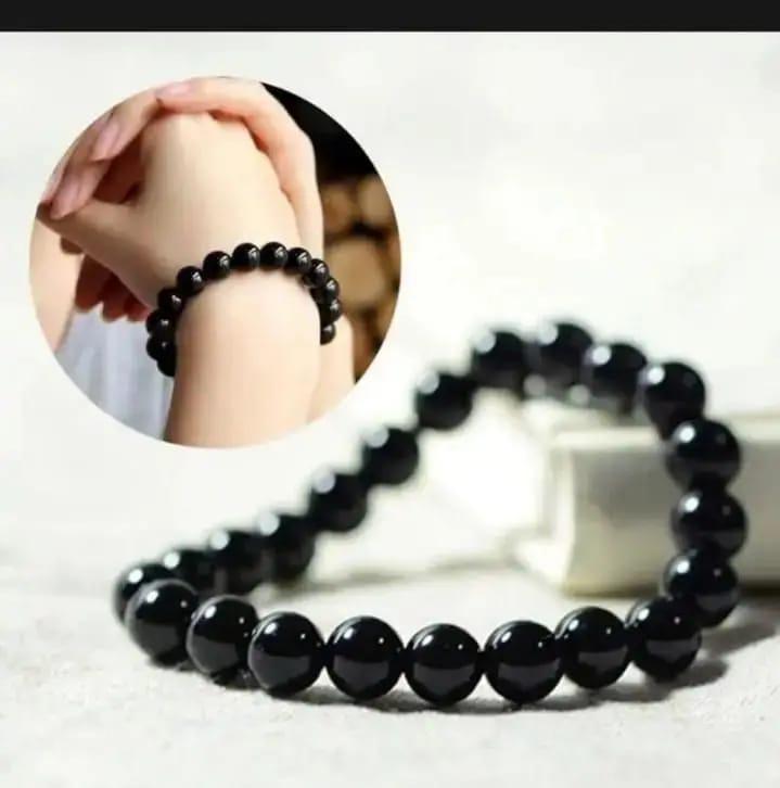 Black Onyx Stretch Bracelet – Minimalist & Trendy Wristwear